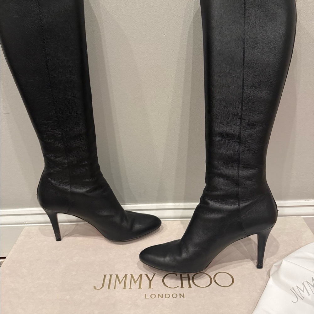 Jimmy Choo Elegant Black Heeled Boots